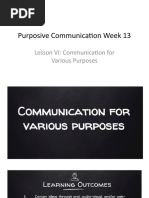 Purposive Communication Week 13