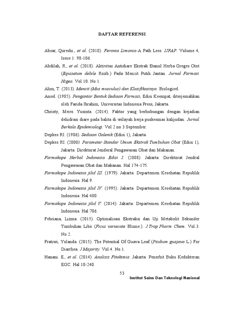 Daftar Referensi Awal | PDF