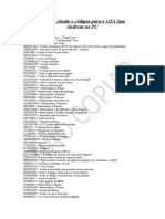 GTA 80 códigos de GTA San Andreas – PS2 – Todos testados! - Baixar pdf de