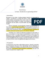 Guía de Lectura Sousa Santos. Las Epistemologías Del Sur