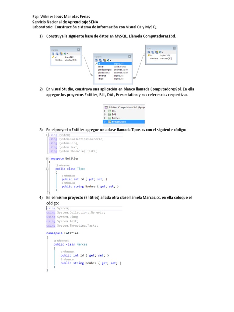 Sistema de Información con Visual C# y MySQL | PDF | C Sharp (lenguaje ...