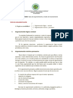 Guía de Contenidos Tipos de Argumentación y Modos de Razonamiento