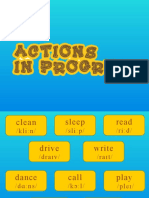 Actions in Progress Flashcards Grammar Guides Picture Description Exer - 76273