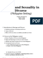 Gender and Sexuality in Divorce: (Philippine Setting)