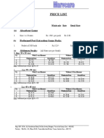 Medical Price List