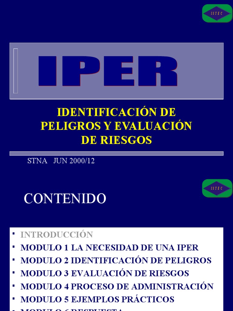 Proceso IPER: Identificación y Evaluación | PDF | Riesgo | Evaluación ...