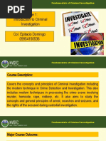 M1 - Fundamentals of Criminal Investigation