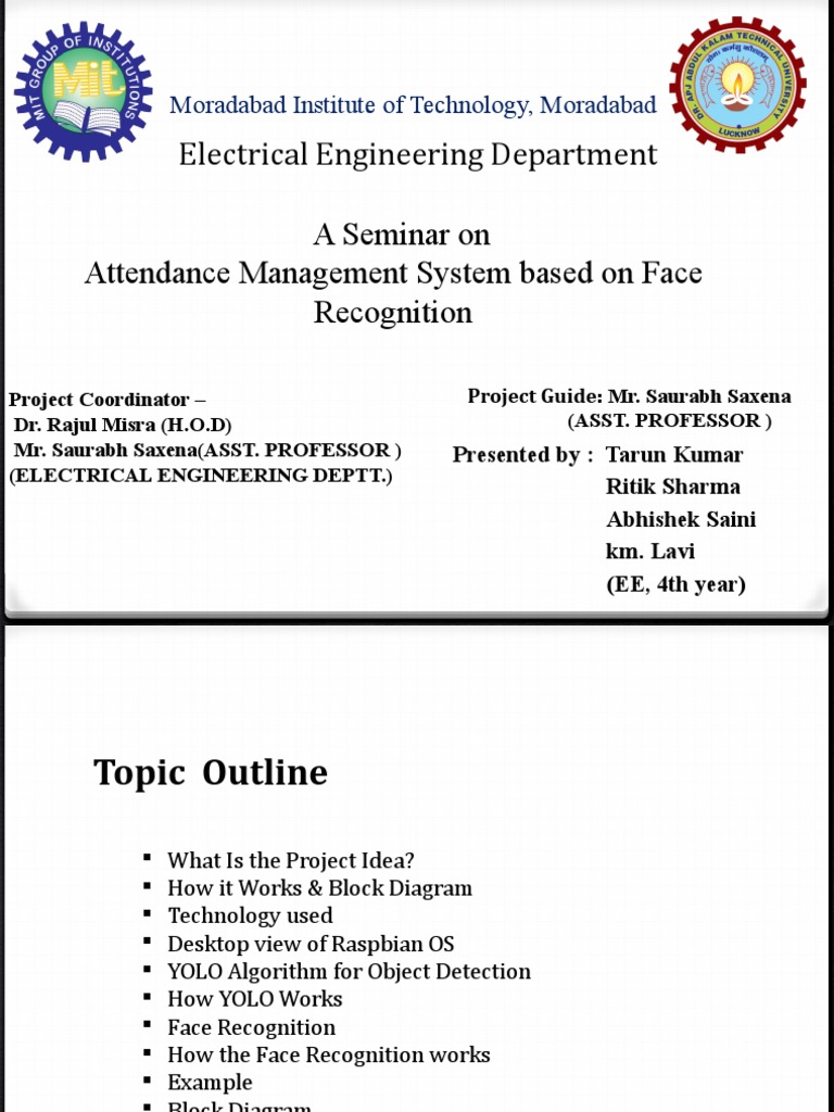 Face Recognition Attendance System Seminar | PDF | Raspberry Pi ...