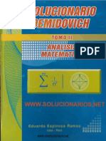 SOL Análisis Matemátio - Demidovih - Tomo II PDF