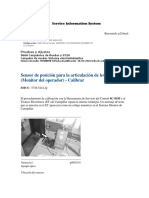 Sensor de Posición para La Articulación de Levantamiento (Monitor Del Operador) - Calibrar PDF