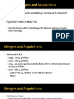 M & A: Company A (Acquirer) Buys Company B (Acquired or Target Firm) Typically Creates A New Firm