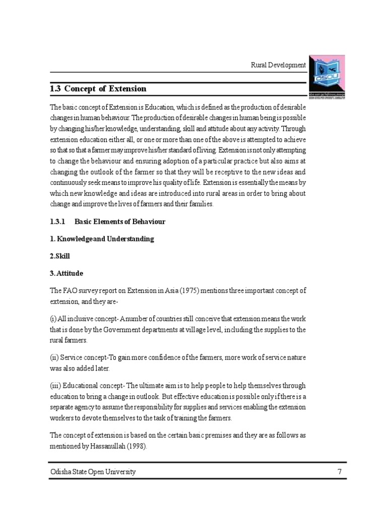 Concepts, Definition, Principles, Philosophy and Objectives of