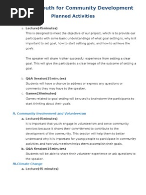 Activity Plan