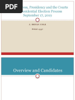 U.S. Congress, Presidency and The Courts The Presidential Election Process September 17, 2019