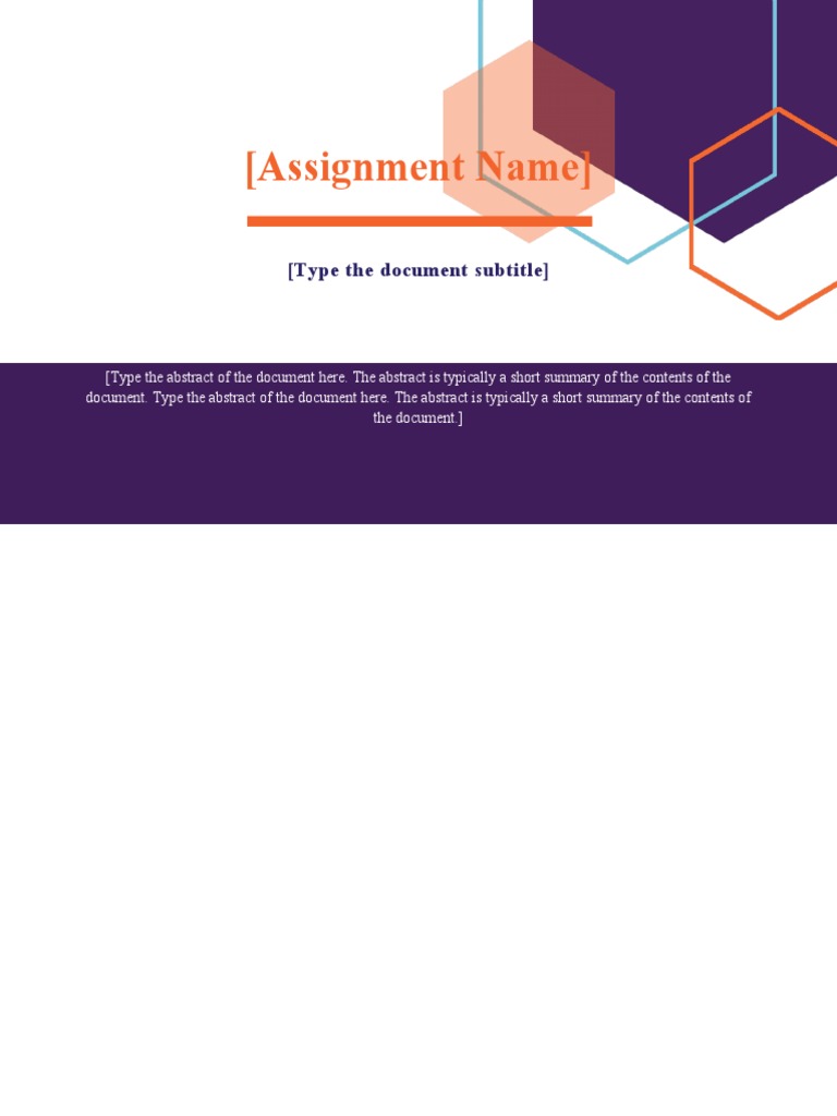 Assignment Front Page Format Word File 2 | PDF | Page Layout | Computing
