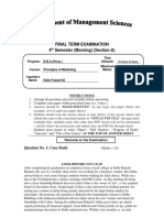 BBA (4th Sem) (Morning) (A) (Final Term Paper) PDF