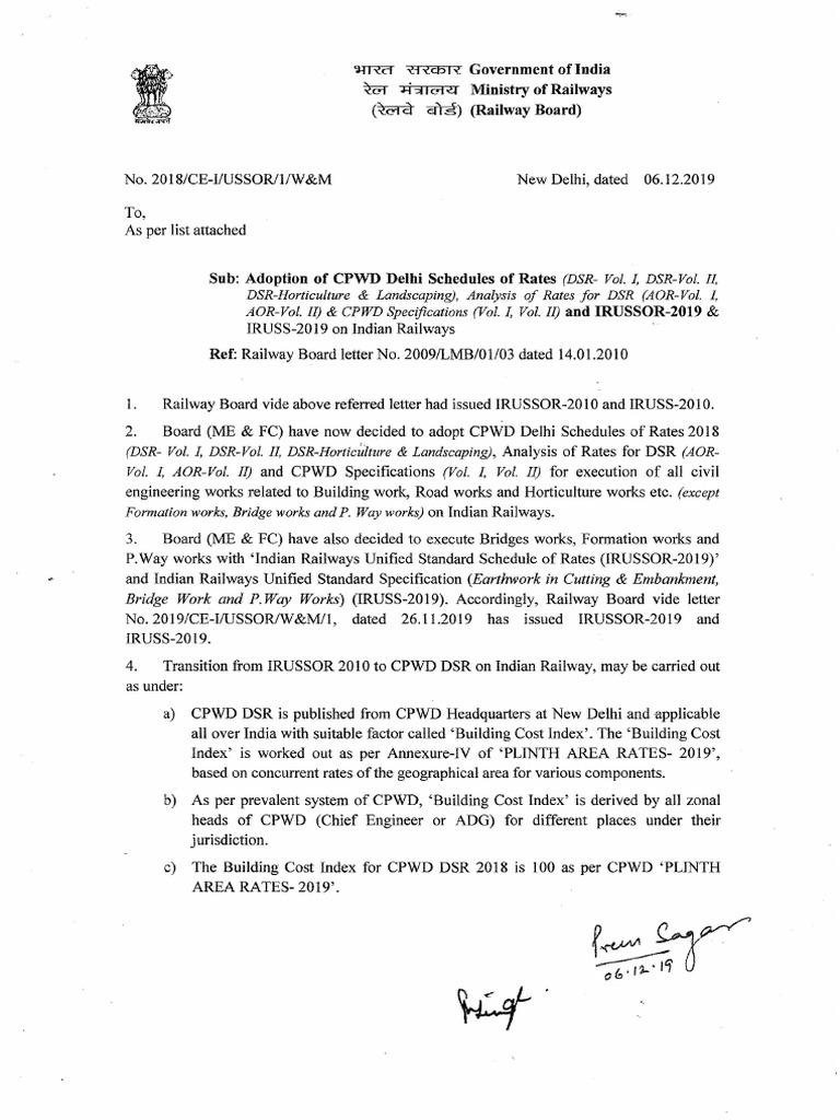 adoption-of-cpwd-delhi-schedule-of-rates-on-indian-railways-061219-pdf