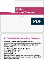 Kuliah 1. Satuan Dan Dimensi