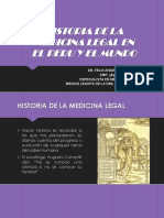 Introducción a la medicina legal II (Historia de la Medicina Legal en el Perú y el Mundo)