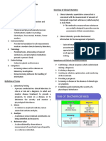 Scope of Clinical Chemistry Overview of Clinical Chemistry