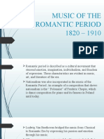 Music of The Romantic Period 1820 - 1910