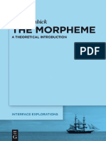 The Morpheme - A Theoretical Introduction 2015