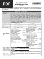 Most Important Terms & Conditions: Schedule of Charges