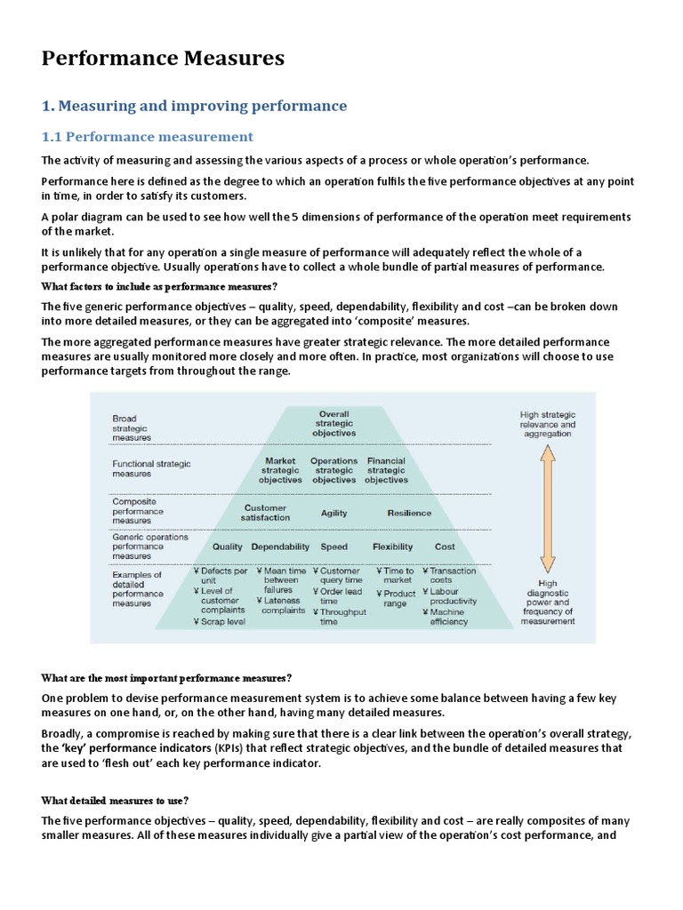 Performance Measurement and Improvement Strategies | PDF | Performance ...