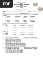 1st Quarterly Assessment-English 8-S.y 2019