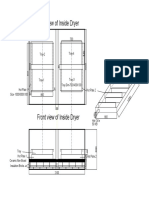 Inside view of industrial dryer trays and components