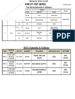 Notice for XI S-1 to S-8 Test Series Schedule & Syllabus