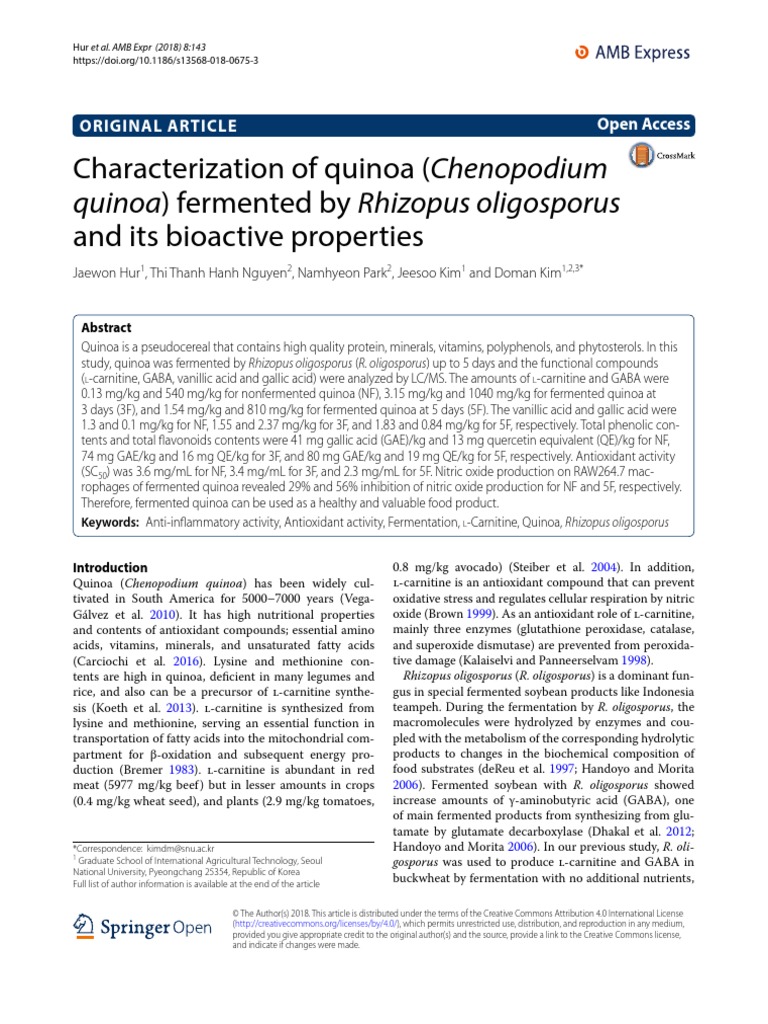 Chenodium Quinoa PDF Polyphenol Lysine
