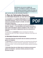 Information Financiere