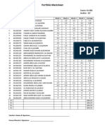 Portfolio Marksheet - R&W 402-1 Section 327