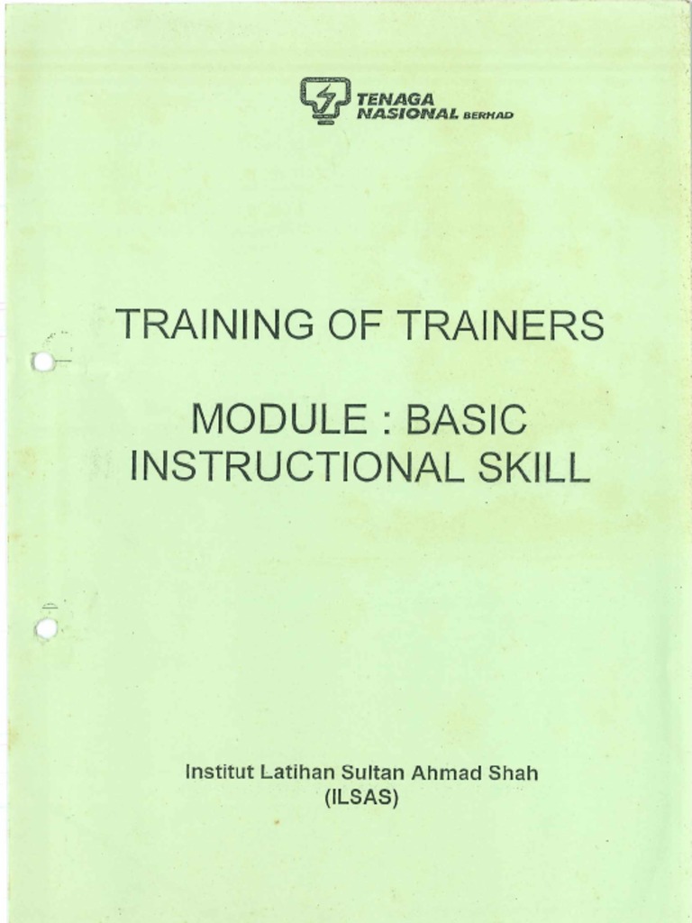 ILSAS Training of Trainers Module 2004: Basic Instructional Skill | PDF