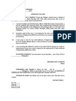 Affidavit of Loss - Sample Work PDF