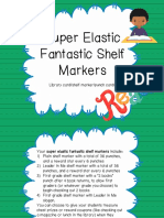 Super Elastic Fantastic Shelf Markers: Library Card/shelf Marker/punch Cards