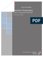 Correction de L'examen Final 2013-2014 de La Gestion Financière - S4