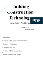 Building Construction Technology: Case Study - Auditorium