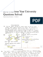KTU Previous Year University Questions Solved: Engineering Mechanics - Module 2