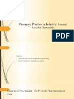 5 Pharmacy Practice in Industry
