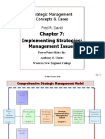 Implementing Strategies: Management Issues: Strategic Management Concepts & Cases