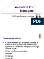 Communication For Managers