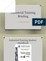 Industrial Training Briefing: 14 MARCH 2018