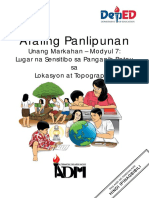 AP 3 - Q1 - Mod7 - Lugar Na Sensitibo Sa Mga Panganib