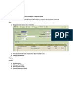 Purchase Indent: 3. Document Number Should Not Be Allowed To Be Updated. HCL Should Be Enforced