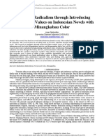 Preventing Radicalism Through Introducing Multicultural Values On Indonesian Novels With Minangkabau Color