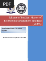 Scheme of Studies: Master of Science in Management Sciences (MSMS)