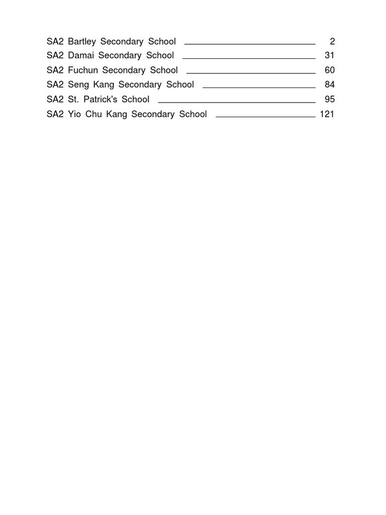 SA2 Secondary School Listings | PDF | High Schools And Secondary ...