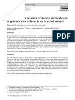 Epigenética La Relación Del Medio Ambiente Con El Genoma y Si Influencia en La Salud Mental